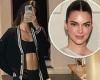 Kendall Jenner shows off her incredibly toned abs in skimpy black sports bra ... trends now