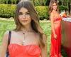 Olivia Jade ravishes in bright red satin strapless dress at Peppermayo launch ... trends now