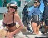 Sydney Sweeney flaunts her incredible figure in a busty brown bikini during her ... trends now