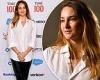 Shailene Woodley wears a crisp white shirt at the Time 100 Summit panel in NYC ... trends now