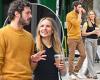 Kristen Bell and Adam Brody have a coffee break as they continue filming ... trends now