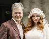 Mad Men star Christina Hendricks looks breathtaking in lace bridal gown and ... trends now