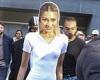 Zendaya shows off her figure in a clinging white gown with a statement hood in ... trends now