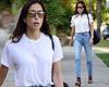 Brad Pitt's girlfriend Ines de Ramon, 34, cuts a casual figure while stepping ... trends now