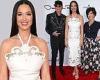 Katy Perry dazzles in chic white ensemble alongside her parents on the red ... trends now