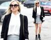 Tina O'Brien looks chic in a mini skirt as she is seen for the first time since ... trends now