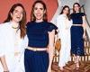 Binky Felstead showcases her toned midriff in all-white while Louise Roe opts ... trends now
