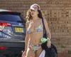 Abbie Chatfield looks fabulous in a colourful bikini as she makes the most of ... trends now