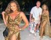 Charlotte Dawson puts on a VERY leggy display in a thigh-split leopard print ... trends now