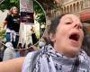 Shocking moment pro-Palestine protester tells counter-demonstrator 'You're just ... trends now