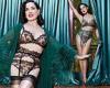 Dita Von Teese shows off her incredible figure as she models racy lace lingerie ... trends now