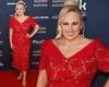 Rebel Wilson stuns in a red lace dress as she attends The Almond And The ... trends now