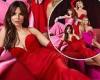 Cheryl wows in a sexy plunging red dress as she joins her Girls Aloud bandmates ... trends now