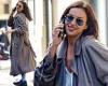Irina Shayk rocks duster coat and sneakers while stepping out in New York ... trends now
