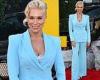Hannah Waddingham cuts an elegant figure in baby blue suit as she attends ... trends now