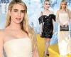 Emma Roberts exudes elegance in strapless frock while Kiernan Shipka dazzles ... trends now
