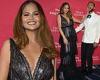 Chrissy Teigen glows in a sheer black dress as she puts on a cute display with ... trends now