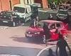 Shocking moment car ploughs into four people outside a polling station: Two ... trends now