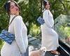 Vanessa Hudgens puts her baby bump on display as she models chic white dress in ... trends now