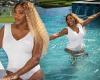 Serena Williams, 42, looks stunning in a white swimsuit 9 months after ... trends now