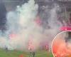 sport news French match is ABANDONED after furious Troyes fans throw flares on the pitch ... trends now