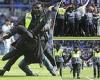sport news Birmingham fans invade the St Andrews pitch and clash with stewards... as the ... trends now