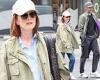 Julianne Moore rocks blue jeans and cargo jacket as she and husband Bart ... trends now