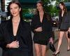Karlie Kloss flaunts her long legs wearing a tiny LBD and $795 Louboutin pumps ... trends now