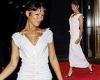 Taylor Russell exudes elegance in a white ruched dress as she arrives at a ... trends now