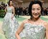 Michelle Yeoh shines in VERY quirky tin foil-inspired Balenciaga gown at 2024 ... trends now