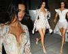 Kendall Jenner looks ethereal and leggy in TWO busty white Givenchy dresses as ... trends now