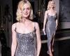 Elle Fanning puts on a leggy display as she changes into a silver sequinned ... trends now