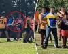 sport news Footy match is abandoned after spectator throws wild coward punch at a teenage ... trends now