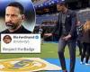 sport news Man United legend Rio Ferdinand avoids walking on Real Madrid crest at the ... trends now