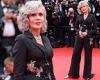 Jane Fonda, 86, is radiant in a bejewelled black suit as she arrives for The ... trends now