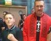 sport news Tyson Fury's eldest son strikes a pose next to Oleksandr Usyk just hours before ... trends now