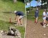 sport news PGA Championship golf fan picks up a SNAKE on the course to send social media ... trends now