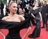Candice Swanepoel stuns in a form-fitted off the shoulder gown as she attends ... trends now