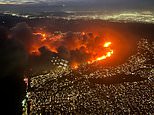 Pacific Palisades wildfire is seen raging from the sky as third blaze breaks out in Los Angeles: Live updates