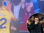 The Aston Villain! Young unimpressed football fan goes viral after brandishing two middle fingers at rival player when he asked for the ball back from the stands